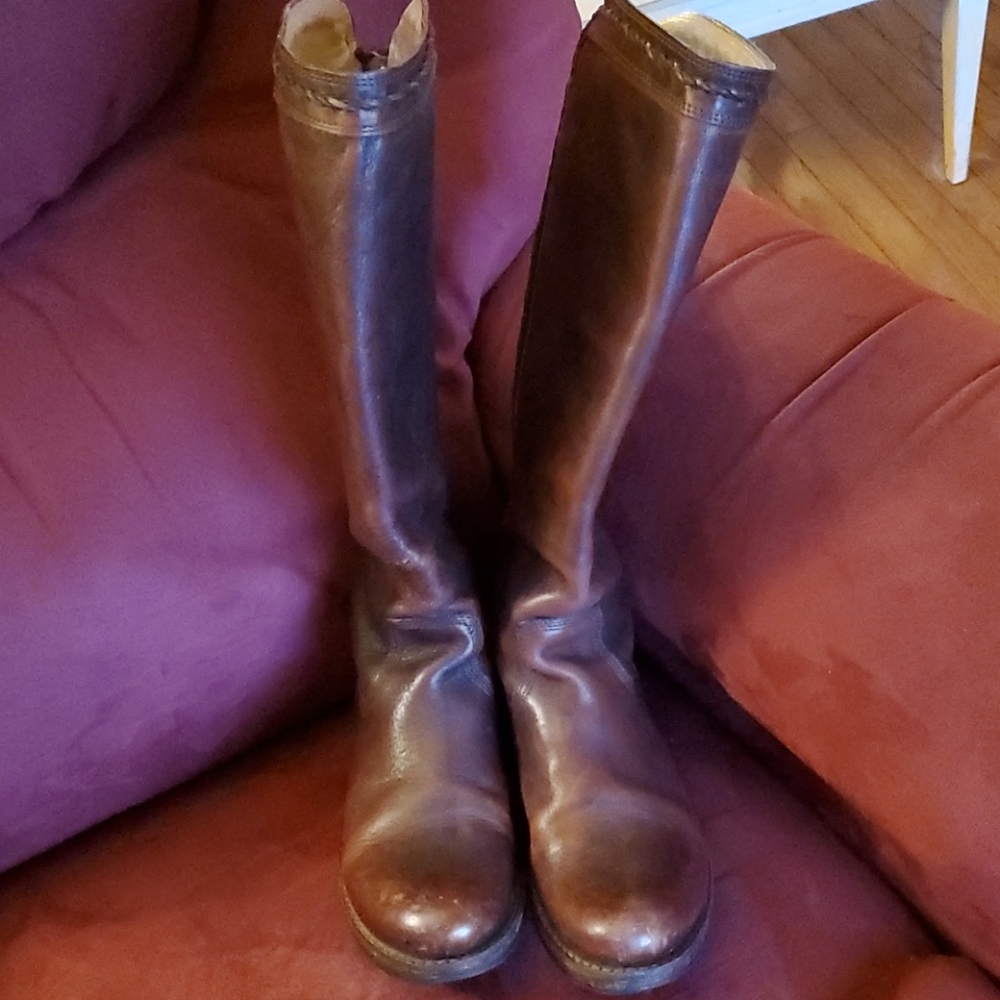Rare! Frye Brown Heeled Boots for Women